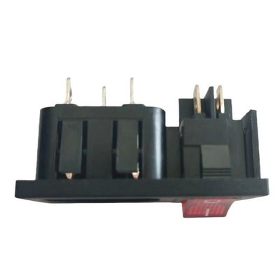 15A 250V 패널 마운트 IEC C14 배 모양 로커 스위치와 함께 입구 소켓
