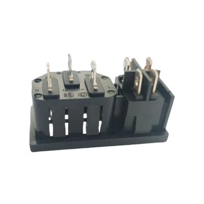 15A 250V 패널 마운트 IEC C14 배 모양 로커 스위치와 함께 입구 소켓
