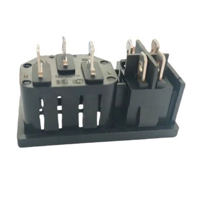 15A 250V 패널 마운트 IEC C14 배 모양 로커 스위치와 함께 입구 소켓