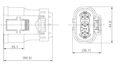 OBC & BDU용 Neopower 고성능 3핀 전기 커넥터, 1000V 40A, IP67