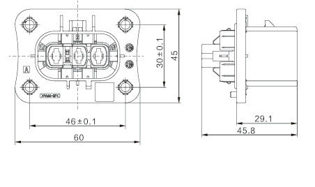 OBC & BDU용 Neopower 고성능 3핀 전기 커넥터, 1000V 40A, IP67