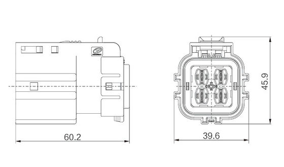 네오파워 4핀 고전압 커넥터 40A 1000V EV 및 산업용