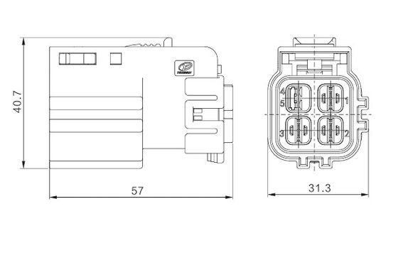 Neopower 800V 40A HVIL 2+1 핀 EV 커넥터