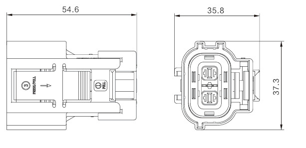 Neopower 800V 20A High-Voltage EV 2-Pin Power Connector with HVIL, 360° Shielding & IP6K9K Rating